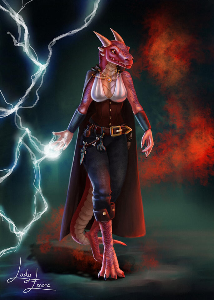 Dragonborn warlock | D&D